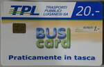 (261'073) - Taxcard - TPL BUS card 20.- - am 7.