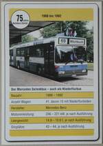 Thun/854702/264216---karte-mit-75-jahre (264'216) - Karte mit 75 Jahre Autobus Zrich mit VBZ-Mercedes Nr. 506 am 30. Juni 2024 in Thun