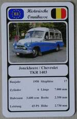 (270'125) - Quartett-Spielkarte mit Jonckheere / Chevrolet TKR 1403 von 1950 am 22.