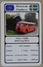 (271'115) - Quartett-Spielkarte mit Volvo / Sffle B510 Typ B513 von 1950 am 12.