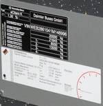 (284'838) - Typenschild - STI Thun eCitaro K - am 12. Februar 2026 in Thun, Garage