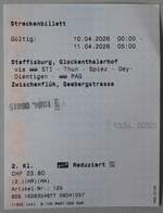 (286'232) - STI/SBB/PAG-Einzelbillet vom 10.