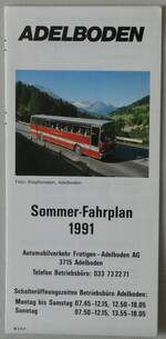 (287'080) - AFA-Sommerfahrplan 1991 am 17.