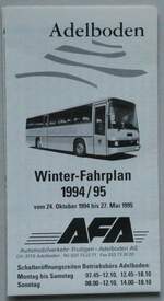 (290'977) - AFA-Winter-Fahrplan1994/95 am 20.