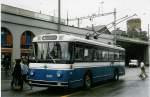 (023'911) - TF Fribourg - Nr. 40 - Saurer/Hess Trolleybus am 7. Juli 1998 beim Bahnhof Fribourg