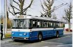 (052'033) - TPF Fribourg - Nr. 340 - Saurer/Hess Trolleybus (ex TF Fribourg Nr. 40) am 17. Februar 2002 in Fribourg, Chassotte