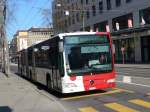 (149'276) - TPF Fribourg - Nr. 590/FR 300'380 - Mercedes am 9. Mrz 2014 beim Bahnhof Fribourg