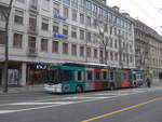 (223'539) - TPF Fribourg - Nr. 522 - Hess/Hess Gelenktrolleybus am 12. Februar 2021 beim Bahnhof Fribourg