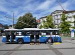 Fribourg/863273/266822---tf-fribourg-ctf-- (266'822) - TF Fribourg (CTF) - Nr. 34 - Saurer/Hess Trolleybus (ex TPF Fribourg Nr. 334; ex TF Fribourg Nr. 34) am 7. September 2024 in Fribourg, Place Georges Python