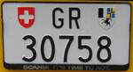 (267'878) - Nummernschild - GR 30'758 - am 8. Oktober 2024 in Juf