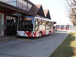 (234'065) - CarPostal Ouest - JU 42'649 - Mercedes (ex CJ Tramelan Nr. 130) am 26. Mrz 2022 beim Bahnhof Saignelgier