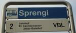 (132'967) - VBL-Haltestellenschild - Emmenbrcke, Sprengi - am 11. Mrz 2011