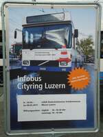 (132'983) - Plakat fr den Infobus Cityring Luzern am 11. Mrz 2011 beim Bahnhof Luzern