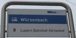 Luzern/747411/189356---vbl-haltestellenschild---luzern-wuerzenbach (189'356) - vbl-Haltestellenschild - Luzern, Wrzenbach - am 17. Mrz 2018