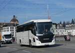 (259'164) - Aus Slowenien: ??? - LJ 34-LAV - Scania/Higer am 6. Februar 2024 in Luzern, Bahnhofbrcke