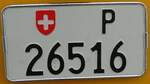 (239'694) - Nummernschild - P 26'516 - am 27. August 2022 in Oberkirch, CAMPUS Sursee