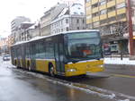 (224'157) - Interbus, Yverdon - Nr. 1214/NE 231'214 - Mercedes (ex BVB Basel Nr. 793; ex ASN Stadel Nr. 183) am 14. Mrz 2021 beim Bahnhof La Chaux-de-Fonds (Einsatz CarPostal)