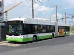 (151'483) - transN, La Chaux-de-Fonds - Nr. 137 - Hess/Hess Gelenktrolleybus (ex TN Neuchtel Nr. 137) am 12. Juni 2014 beim Bahnhof Marin