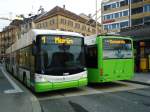 (142'711) - transN, La Chaux-de-Fonds - Nr. 139 - Hess/Hess Gelenktrolleybus (ex TN Neuchtel Nr. 139) am 29. Dezember 2012 in Neuchtel, Place Pury