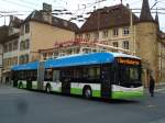 (142'715) - transN, La Chaux-de-Fonds - Nr. 141 - Hess/Hess Gelenktrolleybus (ex TN Neuchtel Nr. 141) am 29. Dezember 2012 in Neuchtel, Place Pury