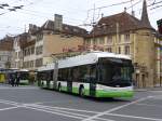 (164'793) - transN, La Chaux-de-Fonds - Nr. 139 - Hess/Hess Gelenktrolleybus (ex TN Neuchtel Nr. 139) am 15. September 2015 in Neuchtel, Place Pury
