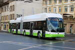 transN, La Chaux-de-Fonds - Nr. 174/NE 209'174 - Hess/Hess Gelenktrolleybus am 14. Dezember 2023 in Neuchtel, Place Pury (Aufnahme: Martin Beyer)