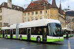 transN, La Chaux-de-Fonds - Nr. 169/NE 209'169 - Hess/Hess Gelenktrolleybus am 14. Dezember 2023 in Neuchtel, Place Pury (Aufnahme: Martin Beyer)