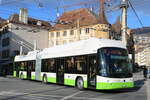 transN, La Chaux-de-Fonds - Nr. 168/NE 209'168 - Hess/Hess Gelenktrolleybus am 15. Dezember 2023 in Neuchtel, Place Pury (Aufnahme: Martin Beyer)