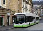 (258'918) - transN, La Chaux-de-Fonds - Nr. 131 - Hess/Hess Gelenktrolleybus (ex TN Neuchtel Nr. 131) am 26. Januar 2024 in Neuchtel, Place Pury