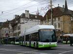 (258'942) - transN, La Chaux-de-Fonds - Nr. 175/NE 209'175 - Hess/Hess Gelenktrolleybus am 26. Januar 2024 in Neuchtel, Place Pury