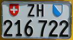 (287'213) - Nummernschild - ZH 216'722 - am 23.