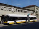 (149'418) - VBSH Schaffhausen - Nr. 105 - Hess/Hess Gelenktrolleybus am 29. Mrz 2014 beim Bahnhof Schaffhausen