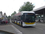 (217'732) - VBSH Schaffhausen - Nr. 107 - Hess/Hess Gelenktrolleybus am 8. Juni 2020 beim Bahnhof Schaffhausen