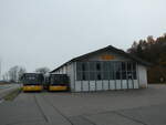 (230'858) - Lienert&Ehrler-Garage am 21. November 2021 in Pfffikon, Garage (noch beschriftet mit E. Schuler Autoreisen Feusisberg) 