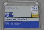 (196'322) - RTB/LIEmOBIL/PostAuto-Haltestellenschild - Buchs SG, Bahnhof - am 1.