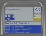 (196'324) - RTB/LIEmOBIL/PostAuto-Haltestellenschild - Buchs SG, Bahnhof - am 1.