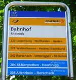 Rheineck/746668/180246---postautortb-haltestellenschild---rheineck-bahnhof (180'246) - PostAuto/RTB-Haltestellenschild - Rheineck, Bahnhof - am 21. Mai 2017