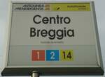 (147'817) - AUTOLINEA MENDRISIENSE/PostAuto-Haltestellenschild - Balerna, Centro Breggia - am 6.
