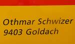 (247'368) - Beschriftung - Othmar Schwizer 9403 Goldach - am 17.