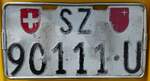 (287'485) - Nummernschild - SZ 90'111 U - am 30.