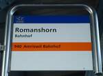 Romanshorn/738456/131546---aot-haltestellenschild---romanshorn-bahnhof (131'546) - AOT-Haltestellenschild - Romanshorn, Bahnhof - am 9. Dezember 2010