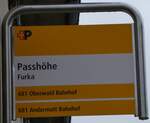 furkapass/863367/266870---p-haltestellenschild---furka-passhoehe (266'870) - +P-Haltestellenschild - Furka, Passhhe - am 8. September 2024