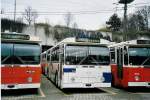 (064'619) - TL Lausanne - Nr. 715 - FBW/Hess Trolleybus am 29. November 2003 in Lausanne, Dpt Borde