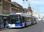 (151'133) - TL Lausanne - Nr. 888 - Hess/Hess Gelenktrolleybus am 1. Juni 2014 beim Bahnhof Lausanne