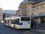 (187'192) - TL Lausanne - Nr. 840 - Hess/Hess Gelenktrolleybus am 23. Dezember 2017 beim Bahnhof Lausanne