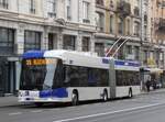 (233'955) - TL Lausanne - Nr. 805 - Hess/Hess Gelenktrolleybus am 13. Mrz 2022 beim Bahnhof Lausanne