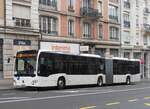 (233'958) - Intertours, Domdidier - FR 300'492 - Mercedes am 13. Mrz 2022 beim Bahnhof Lausanne (Einsatz TL)