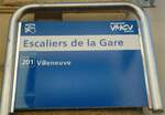 (147'344) - VMCV-Haltestellenschild - Montreux, Escaliers de la Gare - am 22. September 2013