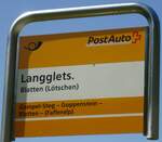 blatten-loetschen/742758/146238---postauto-haltestellenschild---blatten-loetschen (146'238) - PostAuto-Haltestellenschild - Blatten (Ltschen), Langglet.- am 5. August 2013