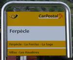 ferpcle/746932/181838---postauto-haltestellenschild---ferpcle-ferpcle (181'838) - PostAuto-Haltestellenschild - Ferpcle, Ferpcle - am 9. Juli 2017